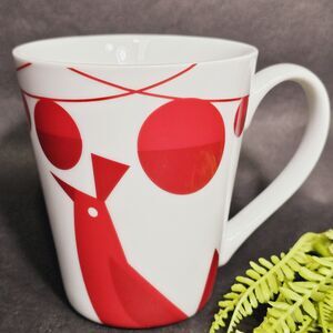 Starbucks Holiday Red Bird Dove Christmas Coffee Mug Cup 12 oz 2012